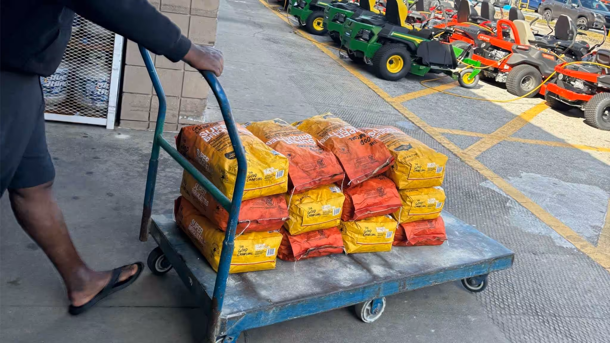 Charcoal shopping at Lowes