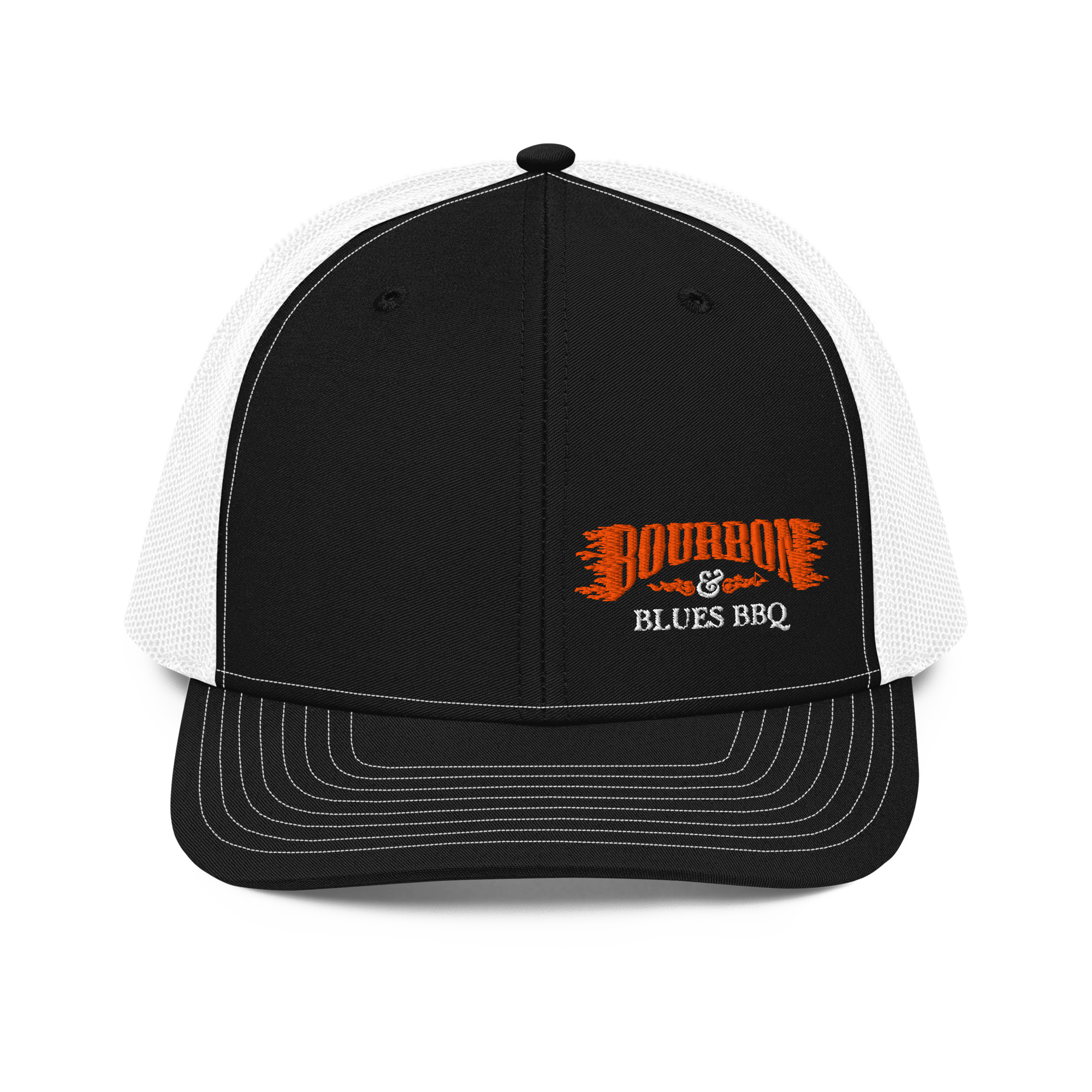 front view of the signature logo trucker hat
