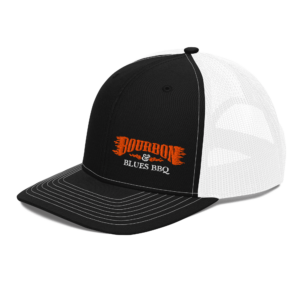 signature logo trucker hat side view