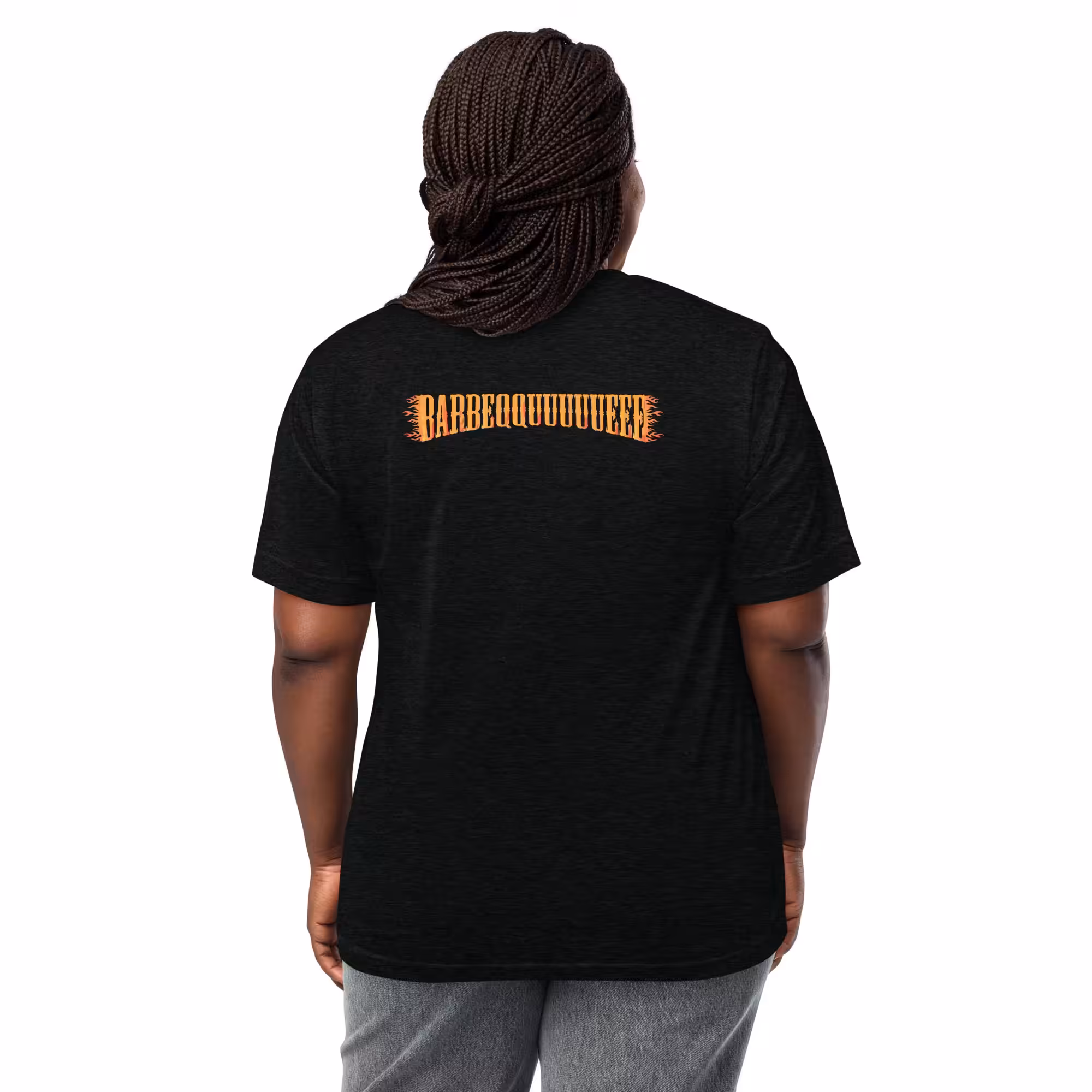 Back view of the triblend t-shirt