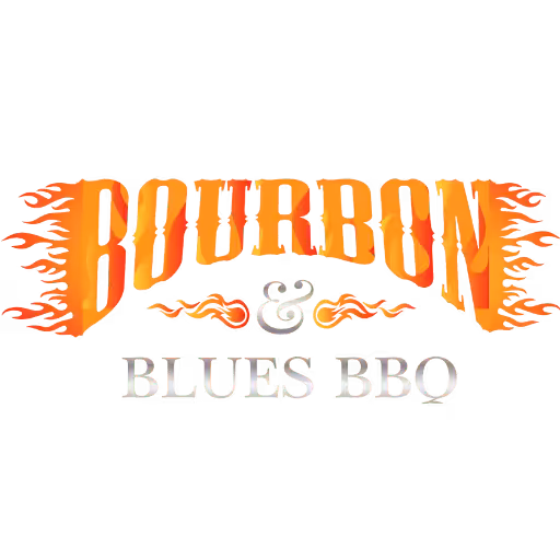 Bourbon & Blues BBQ logo with transparent background