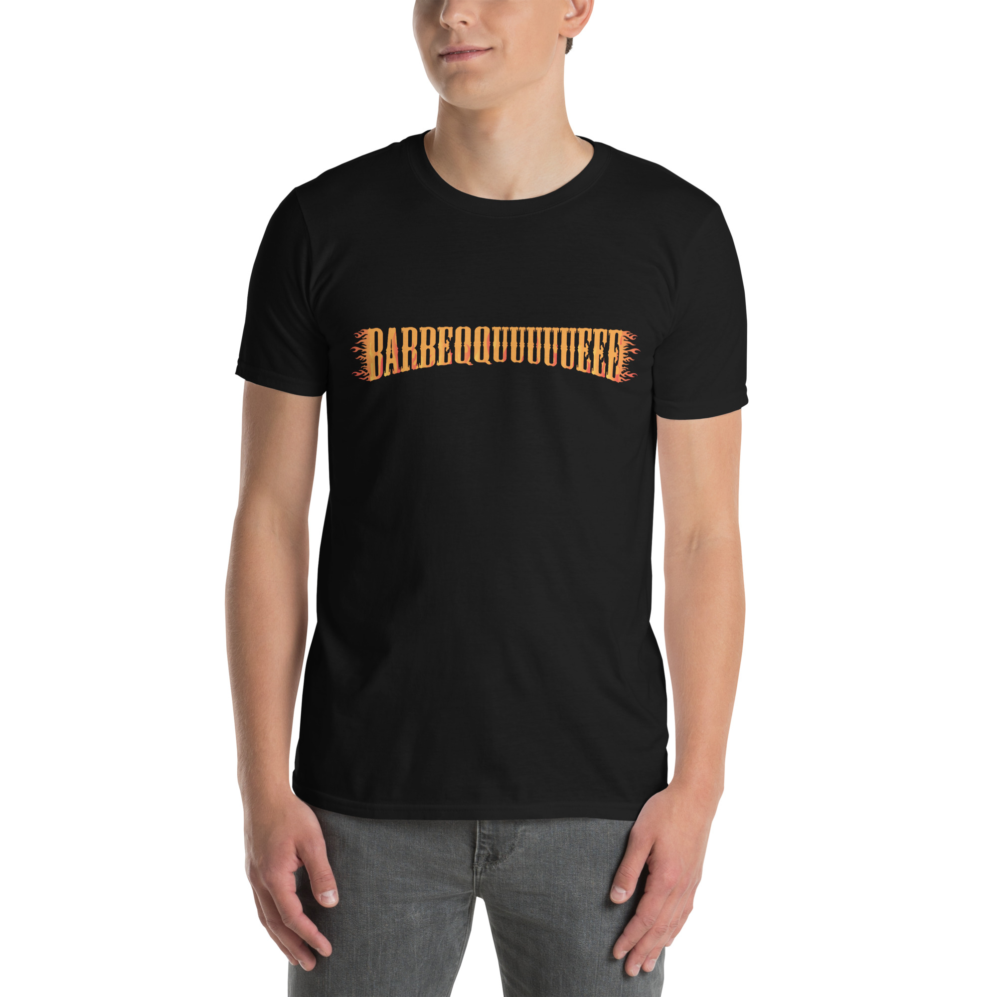 Barbeqquuuueee (Front) Bourbon & Blues (Back) T-Shirt