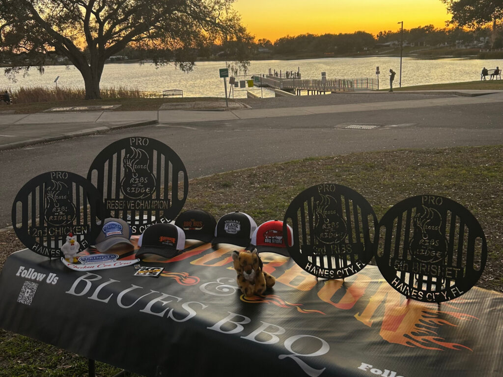 Ribs on the Ridge Reserve Grand Champion Awards set out on a table